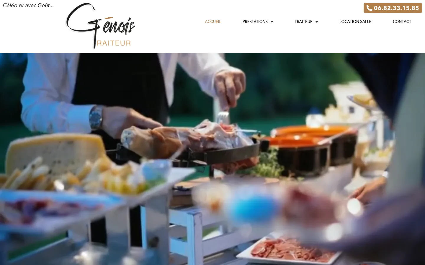 Capture d'écran du site de Génois Artisan Traiteur